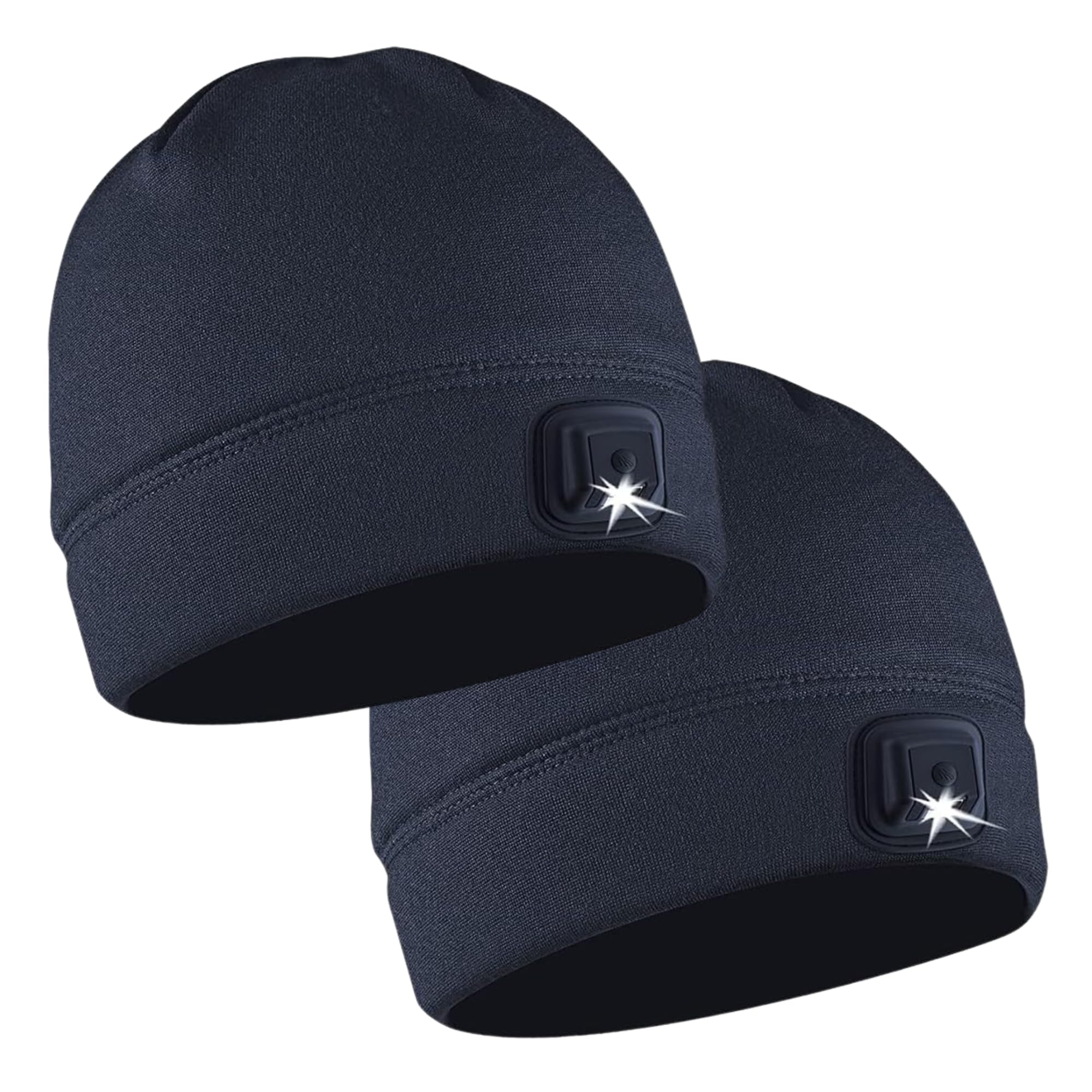 POWERCAP LED Hat Light 150 Lumens Rechargeable Fleece Beanie with Bright Built-in Headlamp Waterproof LED Warm One Size Cap