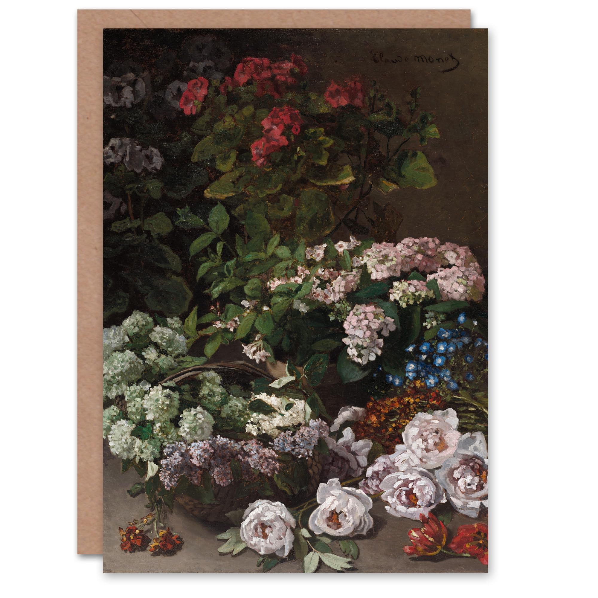Artery8 Claude Monet Art Card Spring Flowers Floral Still Life