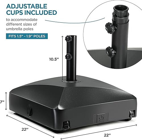 Miniatura 6 de Base de paraguas  Soporte de poste de paraguas plegable con diseño resistente al viento  Soporte de paraguas de patio resistente y móvil para