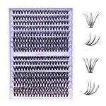 Lash Extension 320 Pcs Individual Lashes Cluster Natural DIY Eyelash Extension Lash Clusters 10-16mm Length Mix 30D+40D Soft Eyelash Extensions for Makeup at Home (30+40D-0.07-10-16MIX)