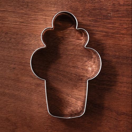 Miniatura 2 de LILIAO Cortador de galletas para cupcakehelado para fiesta de té - 3 x 4 pulgadas - Acero inoxidable