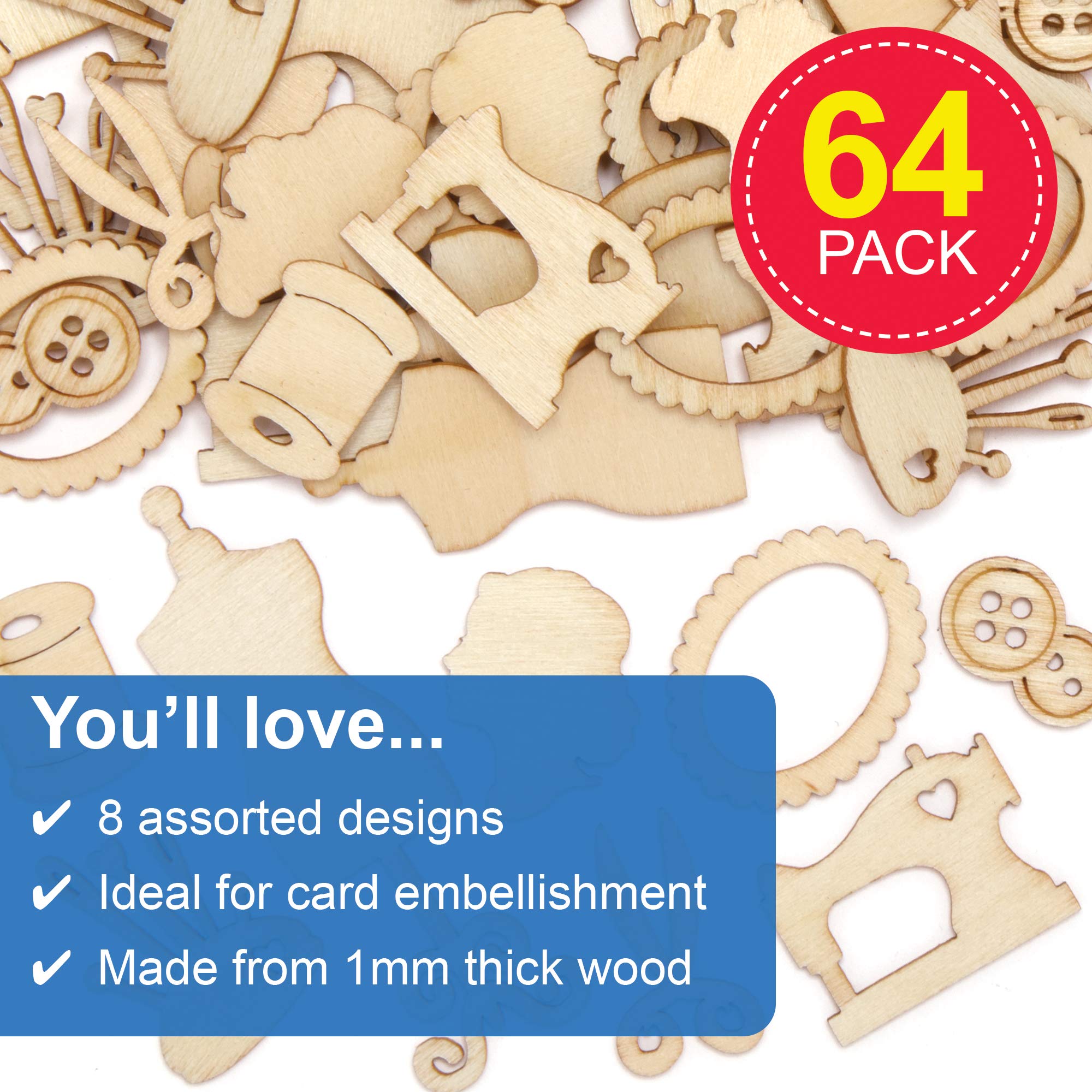 Baker Ross Mini Scrigni di Legno da Creare Personalizzare ed Riempire di Regalini (confezione da 4