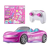 Hot Wheels Barbie - Cabrio RC, auto rosa telecomandata con sticker adesivi inclusi