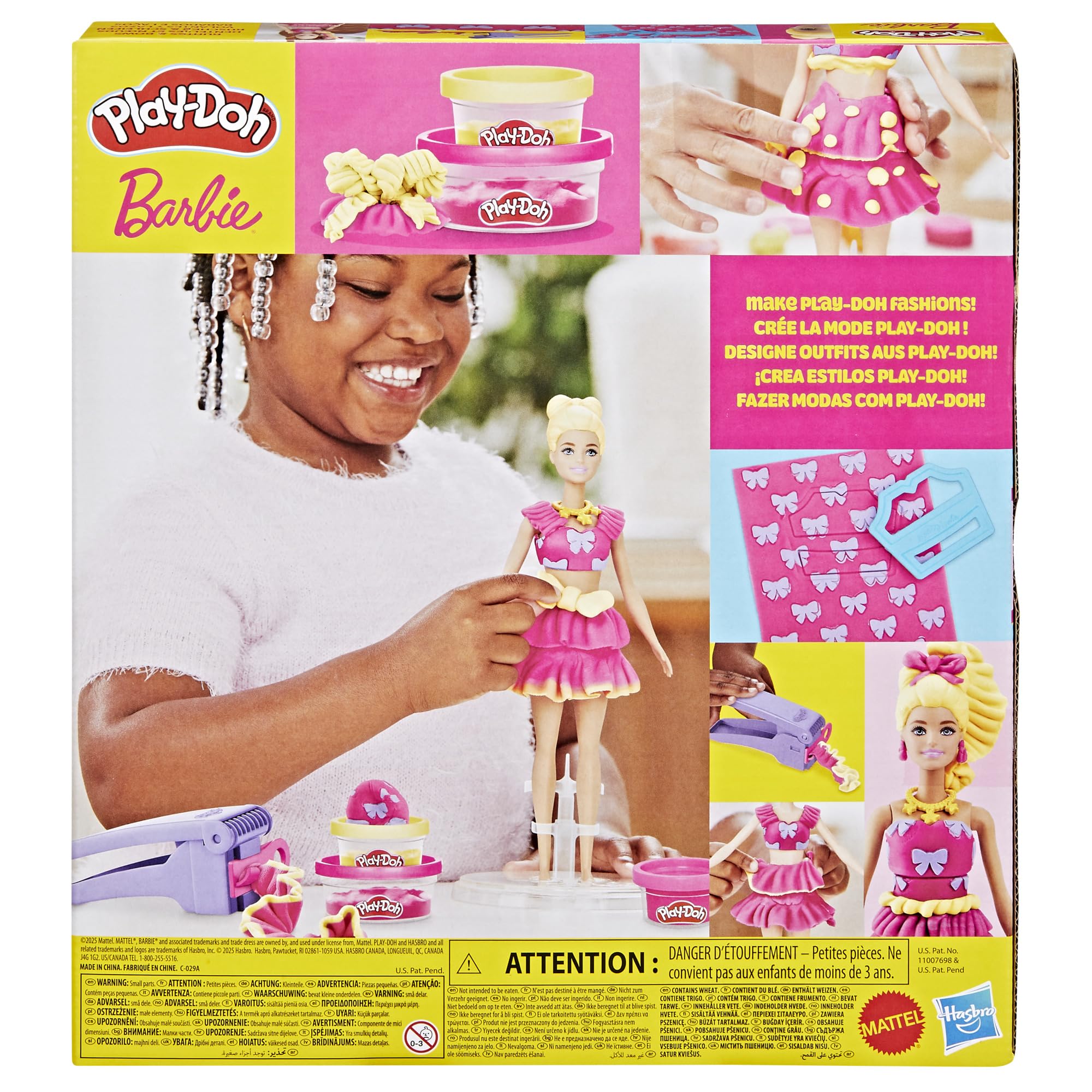 Zestaw lalek Play-Doh Barbie Falbanki i kokardki