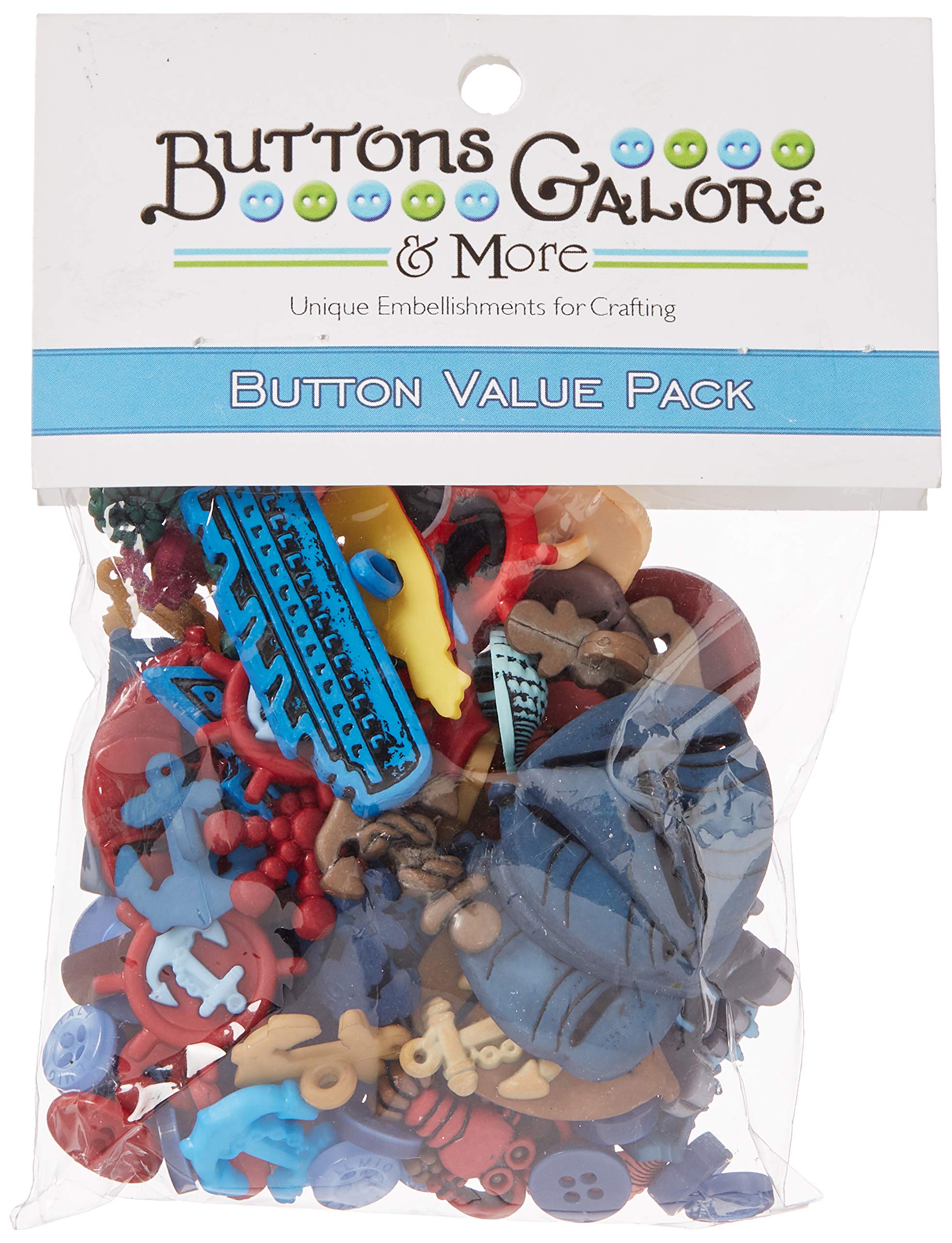 Buttons Galore and MoreNautical, Multi-Colour, 0.6