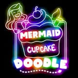 Mermaid Cupcake Doodle - Color & Draw