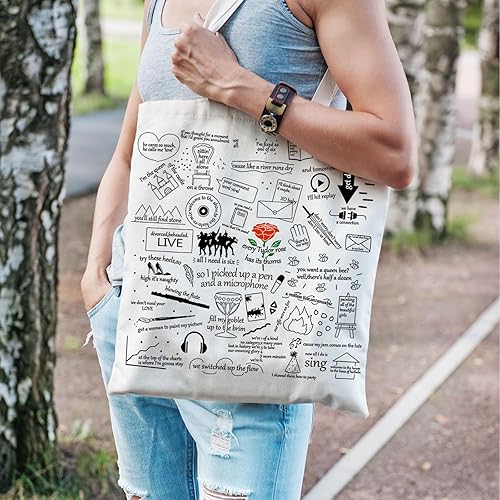 Miniatura 5 de WZJHCL Bolsa de compras con seis reinas musicales, bolsa de compras para teatro de Broadway, bolsa musical de historia británica, regalo para