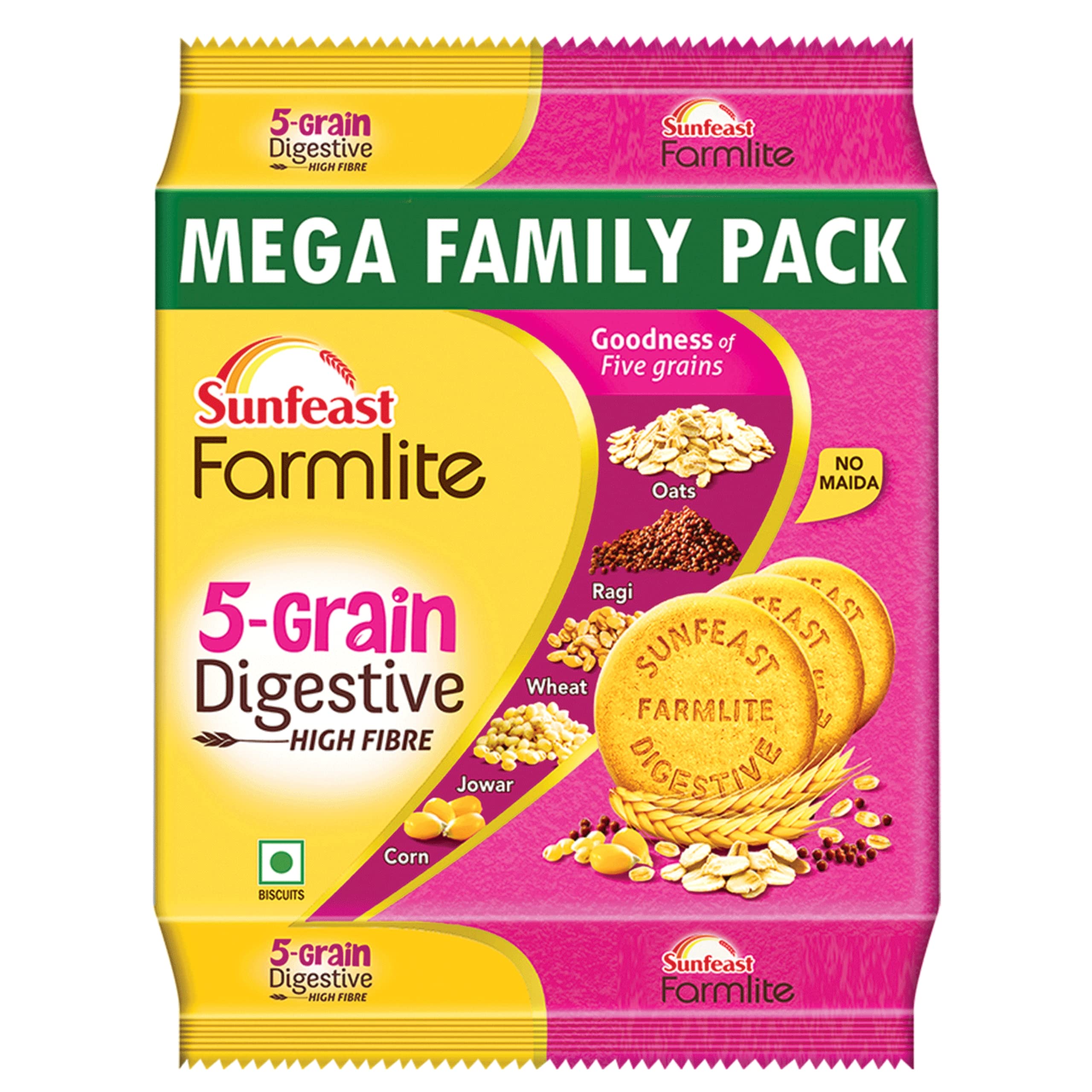 Buy Sunfeast Farmlite 5 Grain Digestive Biscuit, High Fibre Biscuit