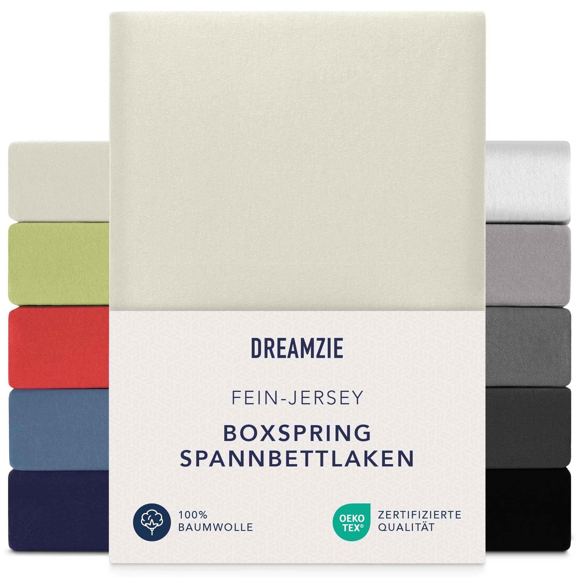 Dreamzie - Spannbettlaken Boxspringbett - 140x200cm / 160x200cm - Baumwolle