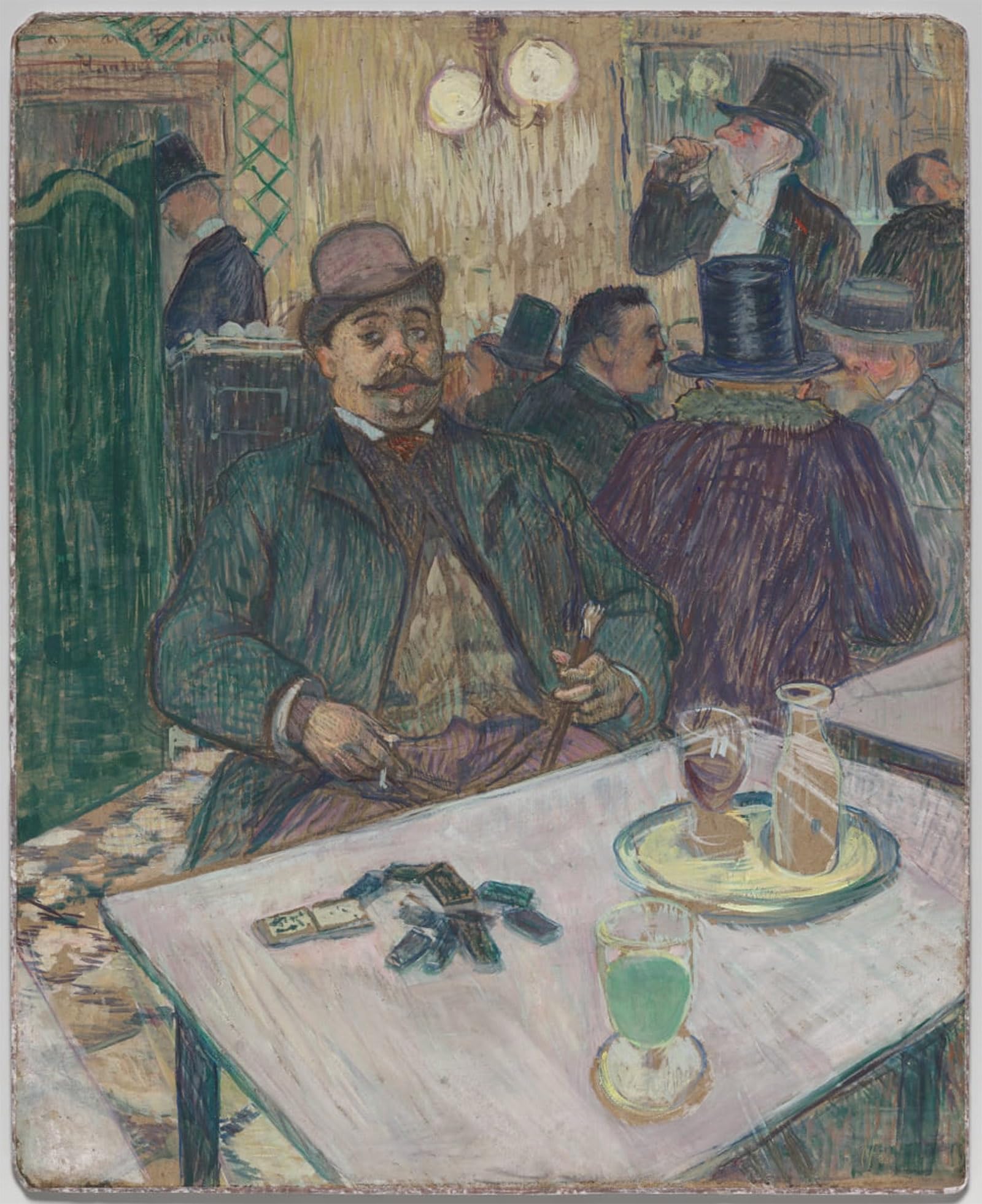 SERENDIPITP Vintage Wall Art Canvas Nordic Poster Canvas Print Picture Monsieur Boileau At the Café by Henri De Toulouse Lautrec Wall Art Poster for Home Decor 60x90cm