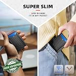 BULLIANT Porte-cartes cadeau pour hommes,Slim avant poche porte-porte-monnaie de poche 3.8"x2.7", accès en bloc