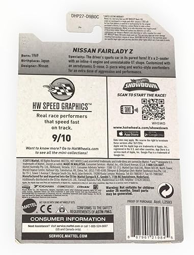 Miniatura 2 de Hot Wheels Nissan Fairlady Z, Azul 184250 Speed Graphics 910