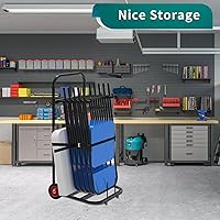 Vista 7 de Silla plegable y carrito de mesa, carrito de almacenamiento de silla de tamaño pequeño con rueda de 5 pulgadas, portátil y buena solución