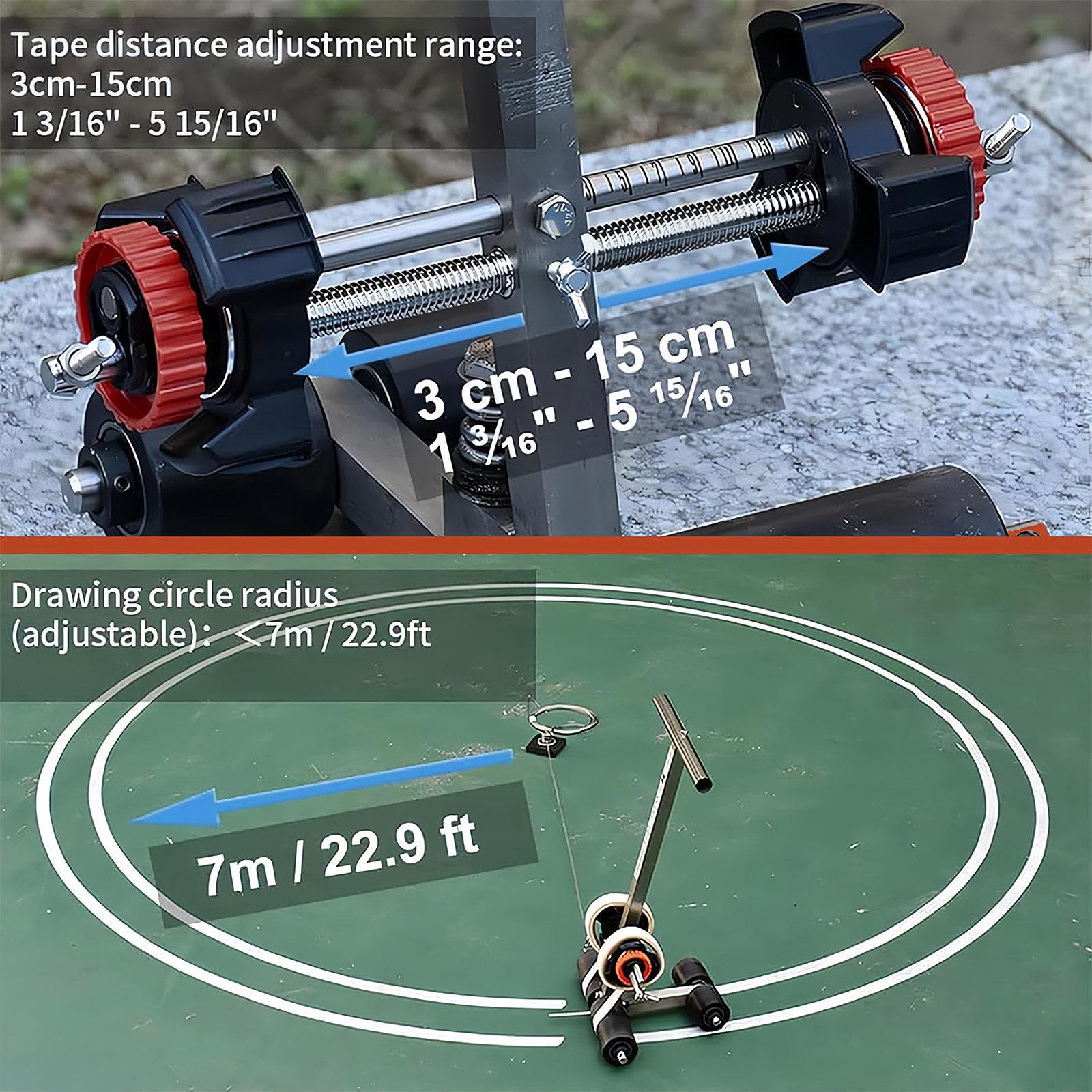 Máquina Marcadora Cinta,Máquina de Pegado de Cinta con Empuje Manual,Aplicador de Cinta para Piso,para Marcado de Líneas/Pintura en Aerosol para Entradas de Vehículos o Estadios Deportivos