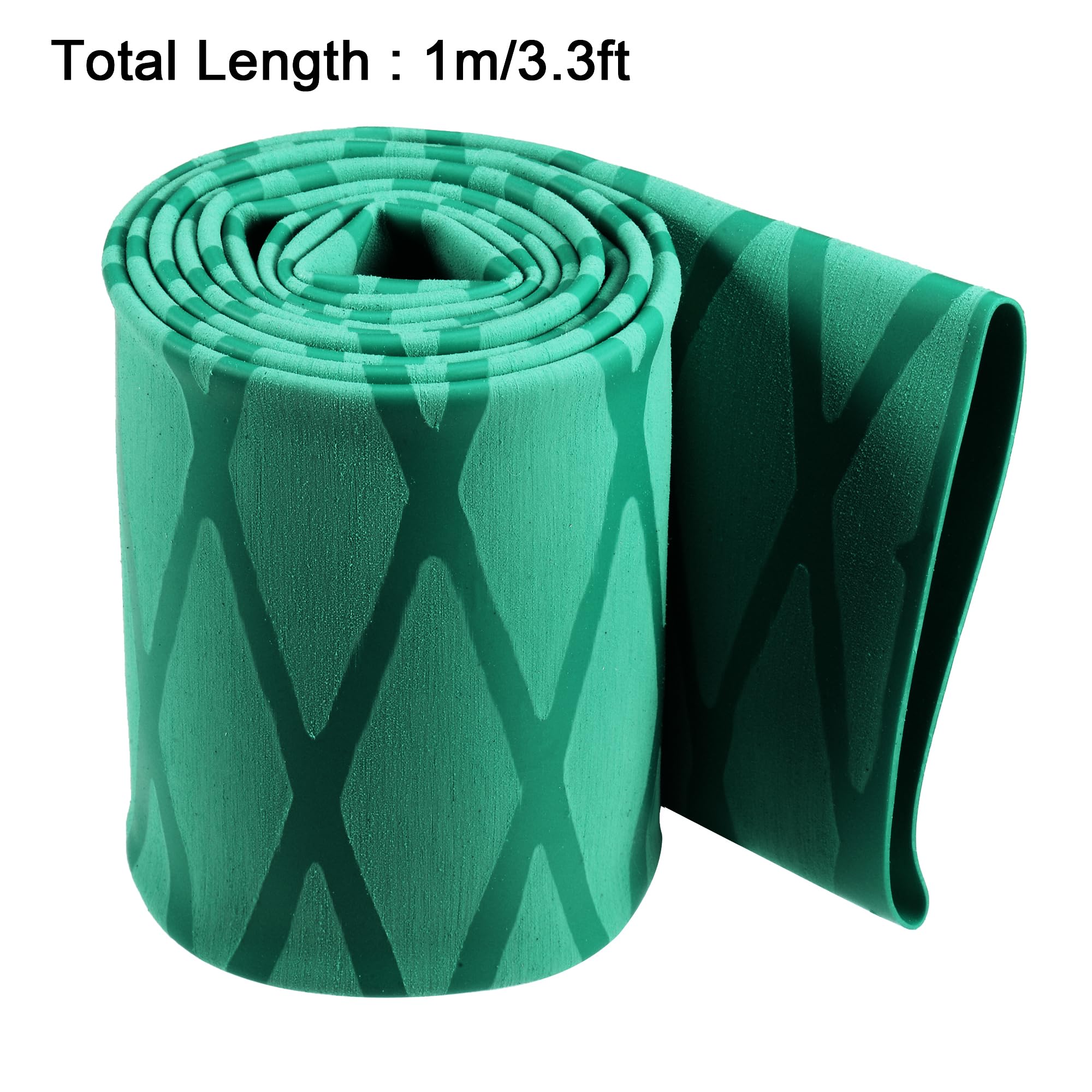 sourcing map Envoltura Tubería Retráctil para Pescar Cañas, 45mm 72mm 3.3pies 1.8:1 Verde