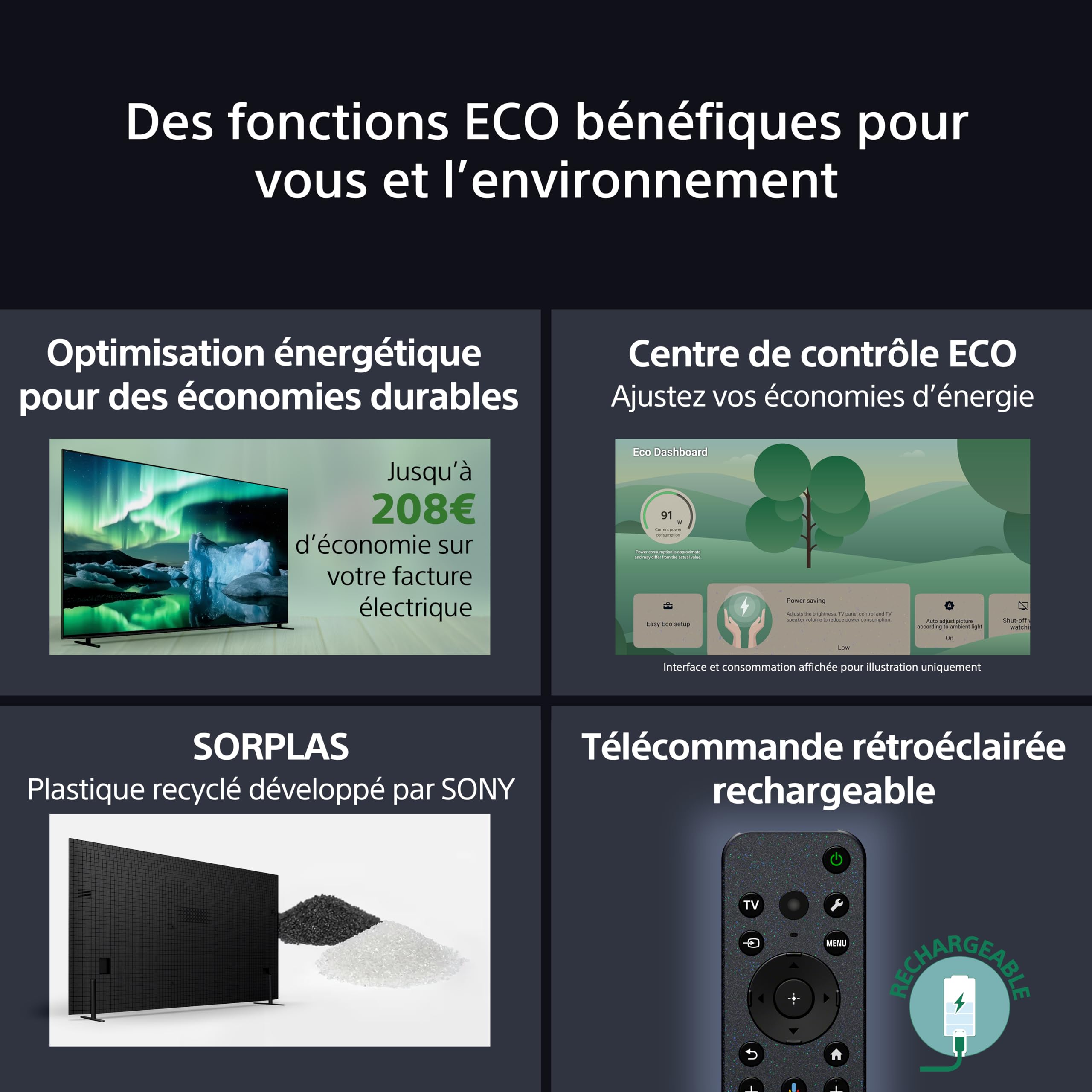Sony BRAVIA 8 OLED 55 Pouces 4K HDR Google Smart TV |Fonctions Gaming PlayStation 5, IMAX Enhanced, Dolby Vision Atmos, Chromecast, Apple AirPlay, 120Hz K-55XR83
