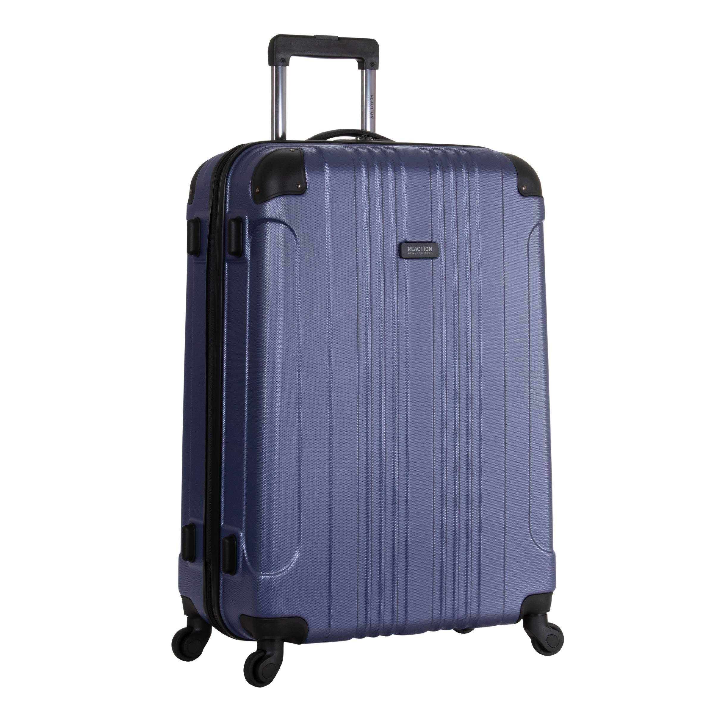 KENNETH COLE Out Of Bounds Lightweight Durable Hardshell 4-Wheel Spinner Cabin Size Travel Suitcase, Smokey Purple, 28-Inch Checked