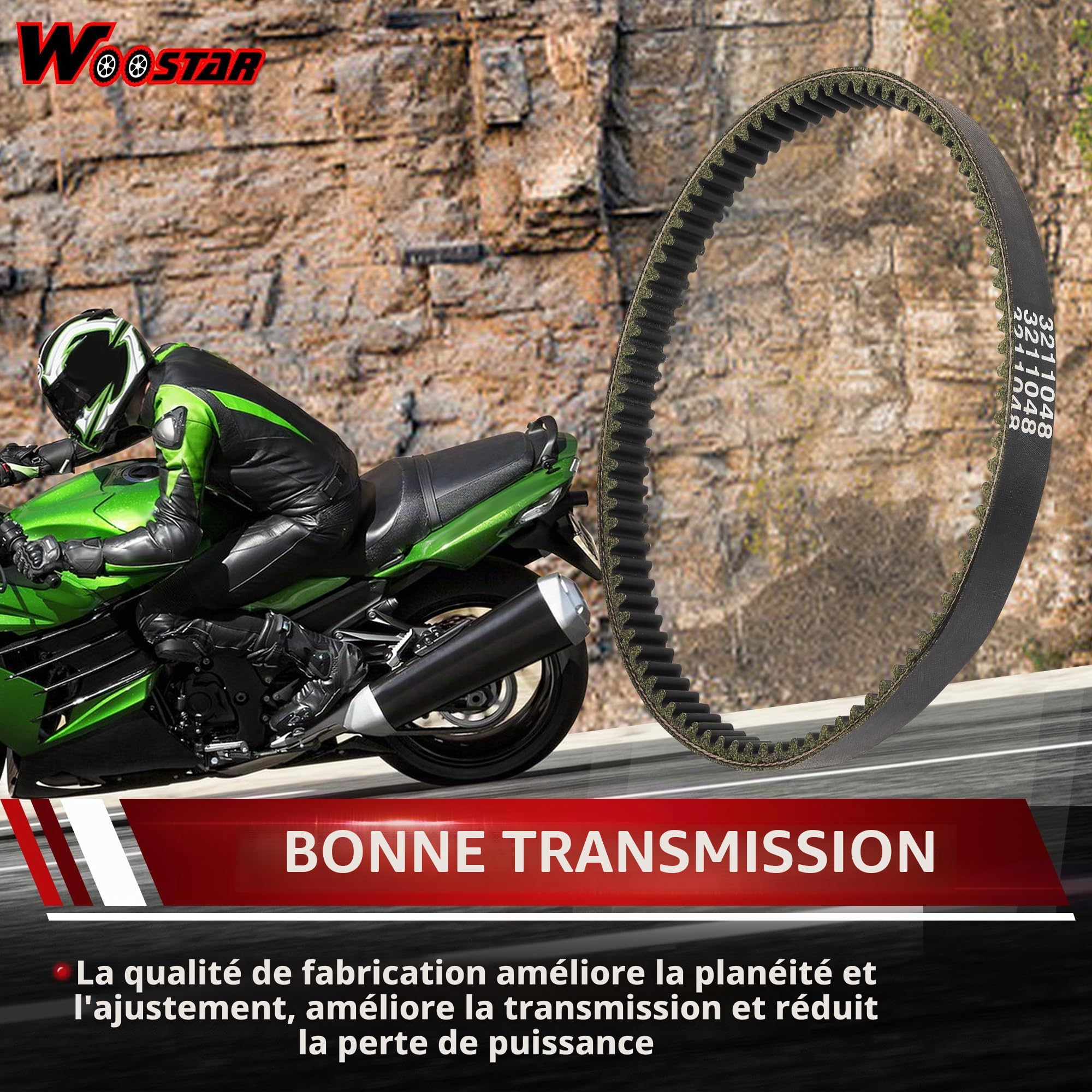 WOOSTAR Lourds Courroie Remplacement pour Polaris Ranger 500 RZR 800 Scrambler 400 Trail Boss 250 Xplorer 300 1993-2019 UTV OEM #3211048