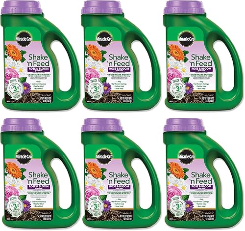 Miniatura 1 de Miracle-Gro Shake'N Feed, alimento vegetal para rosas y flores, fertilizante de plantas, 4.5 lbs. (paquete de 6)
