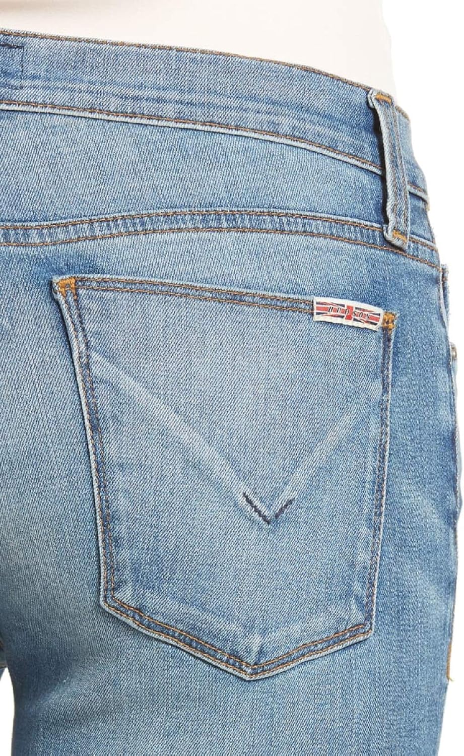 HUDSON Womens Tally Deep Cuff Cropped Jeans, Blue, 26