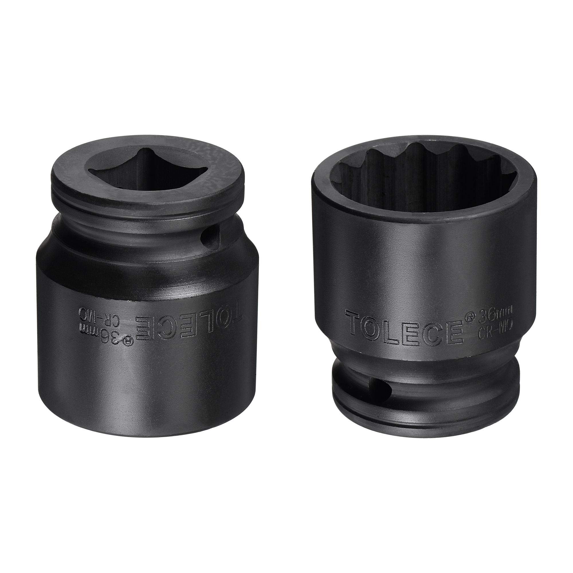 Uxcell 3/4" Drive 46mm Deep Impact Socket - 6-Point Cr-Mo Alloy Steel Metric Socket