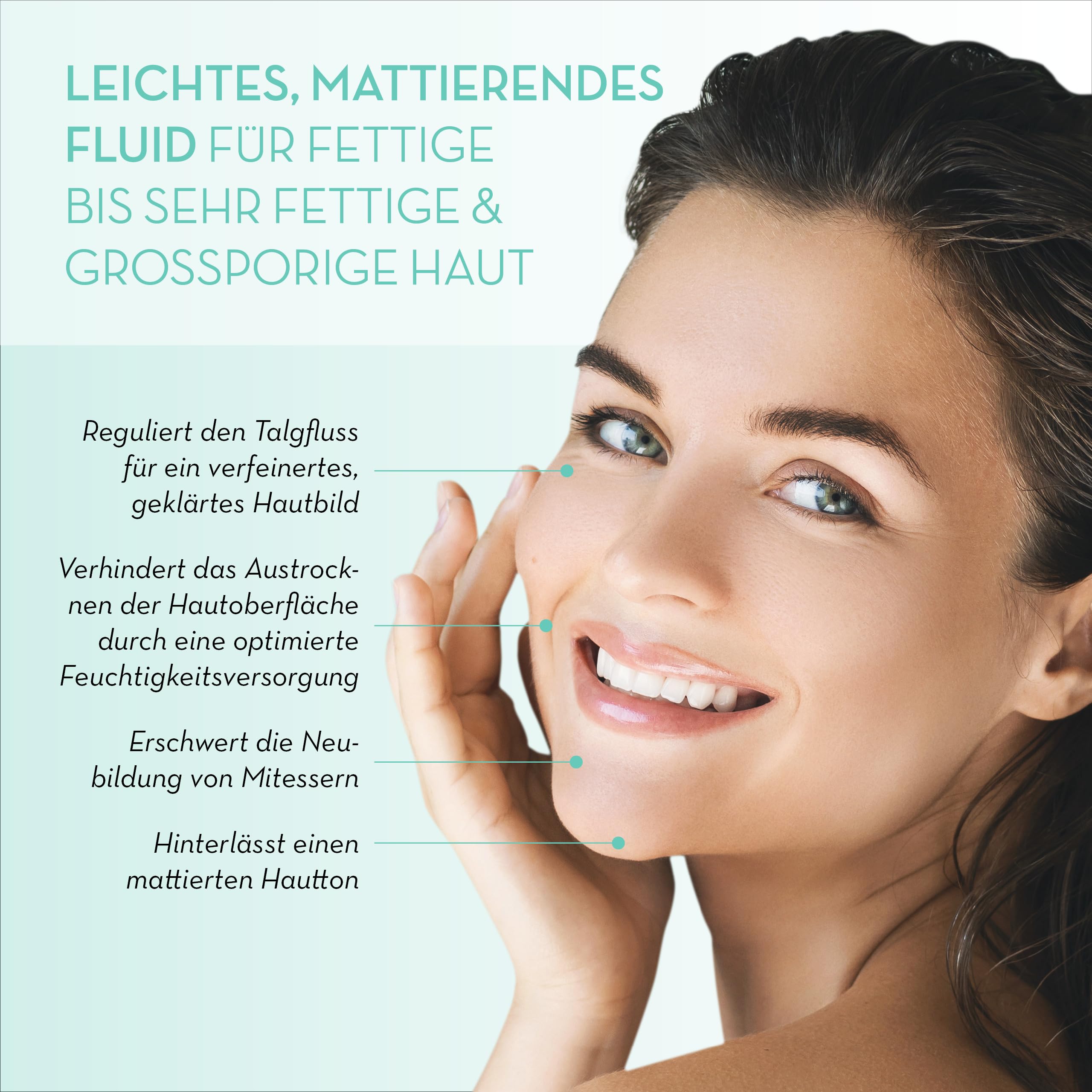 JEAN D'ARCEL PURIFIANTE 24h fluide lactique mate – 24h Fluid für die fettige & großporige Haut – Mit Rotklee- & Zimtrinden-Extrakt – pore minimizer fluid – 50 ml