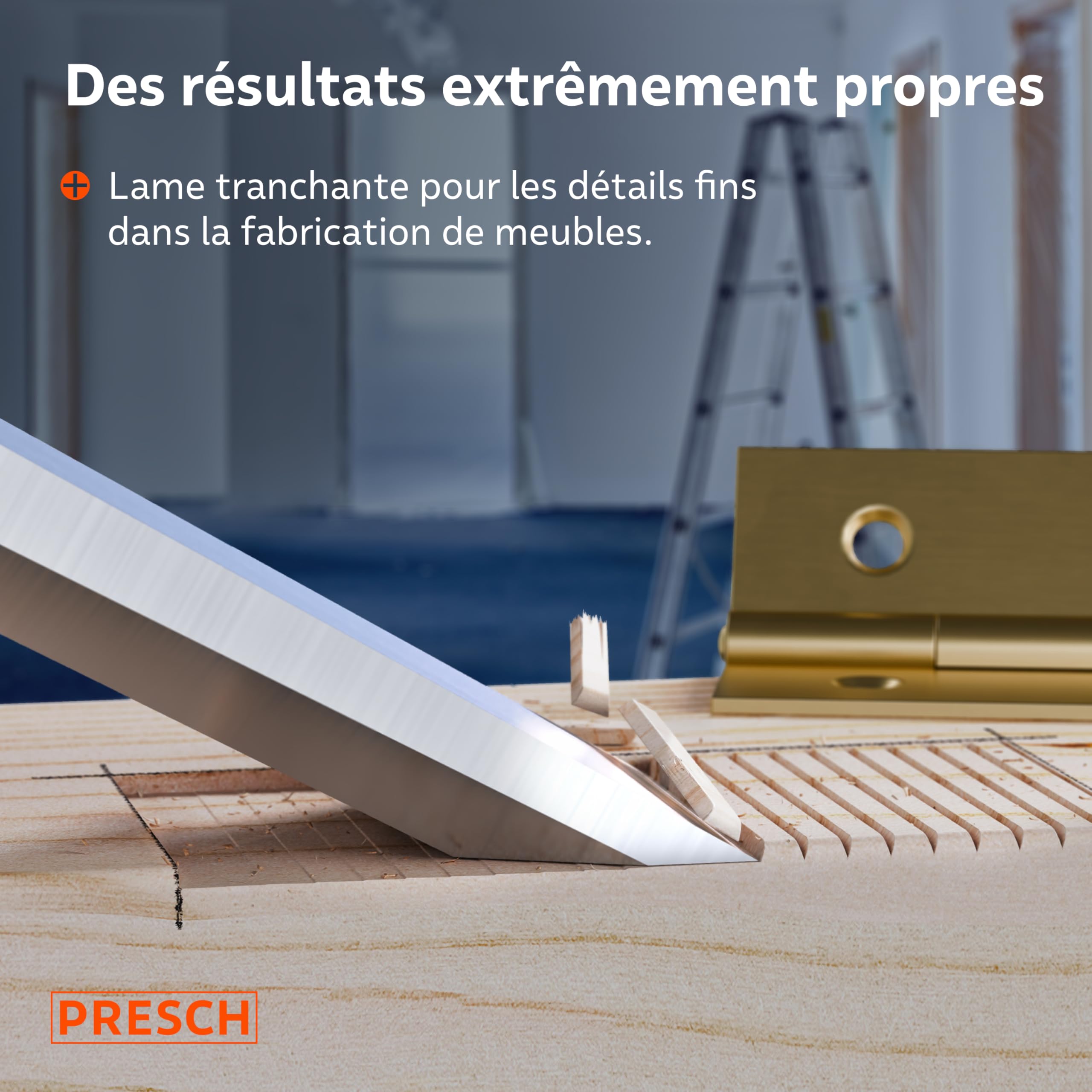 Presch Ciseaux à bois 6pcs avec sacoche 6-38mm angle 25° capuchon métallique robuste