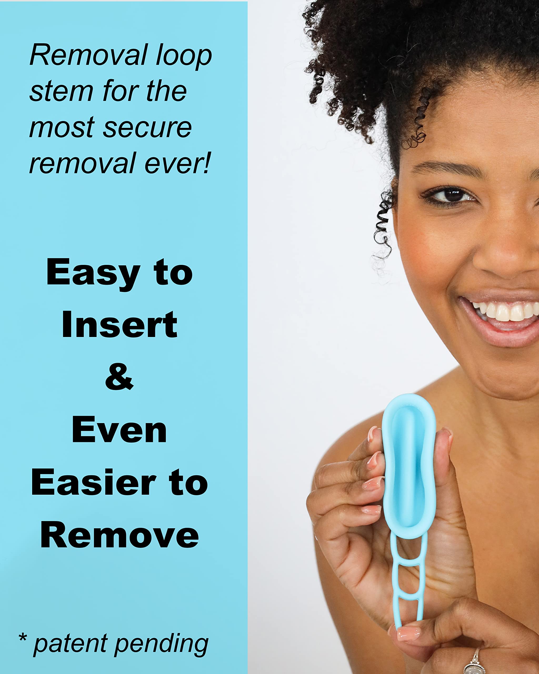 MOONTHLIES Reusable Menstrual Disc | Period Disc with Removal Loop Stem | Alternative to Menstrual Cups for Light or Heavy Flows | Eco-Friendly Feminine Hygiene (Combo Set, 1 Medium & 1 Large, Blue)