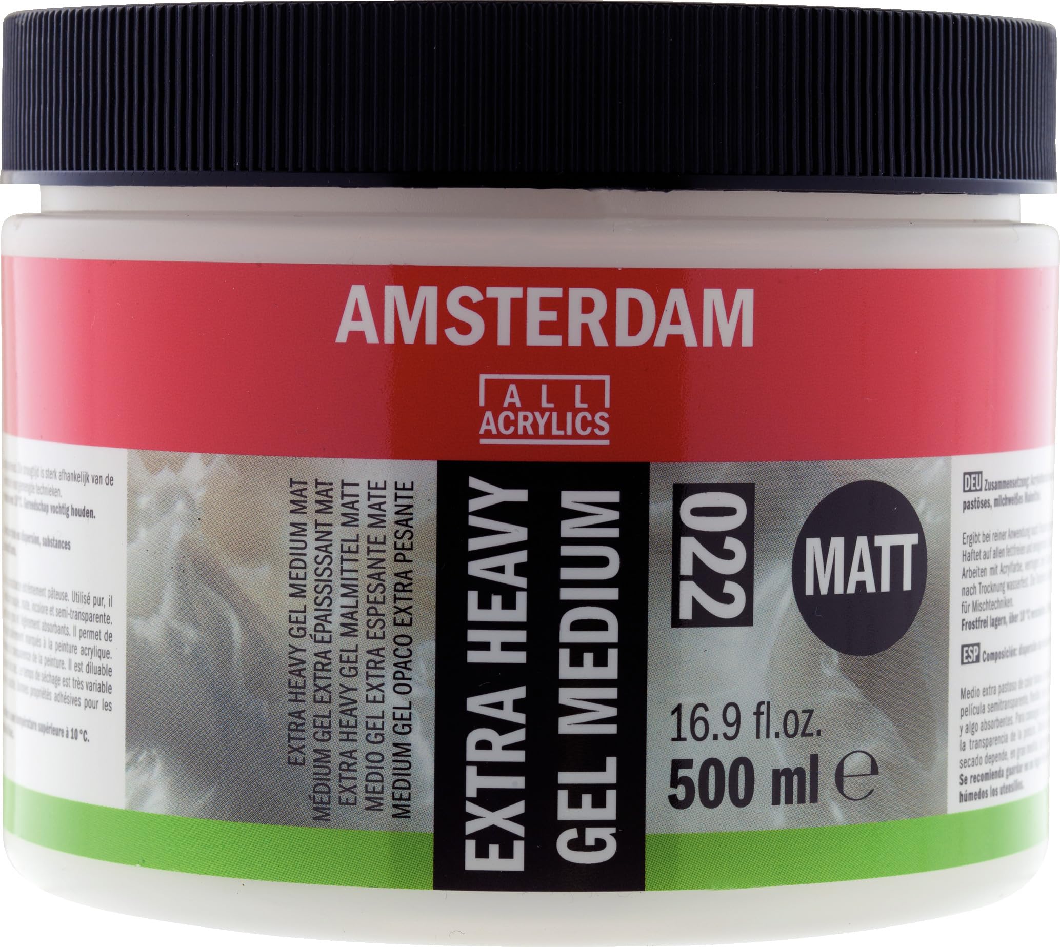 Gel Medium Extra Heavy Matt 022 Amsterdam 500ml médium texture acrylique mixte