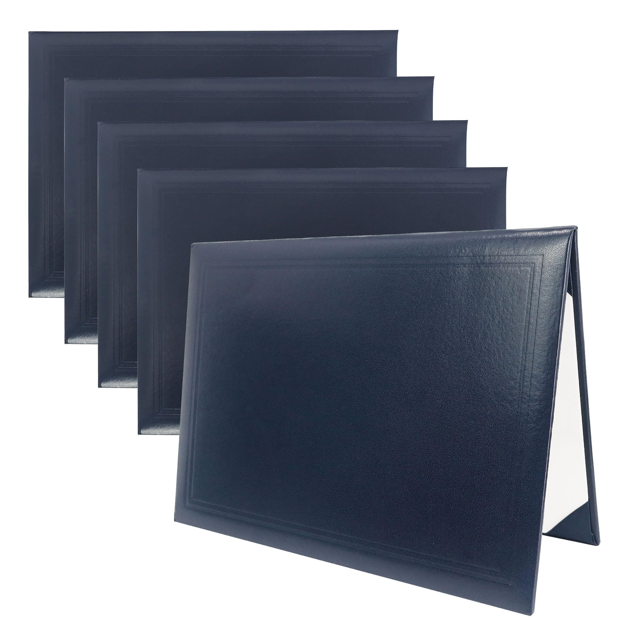 GraduatePro Certificate Holder A4 Diploma Cover Document Padded Graduation University Paper Smooth Navy 5pcs