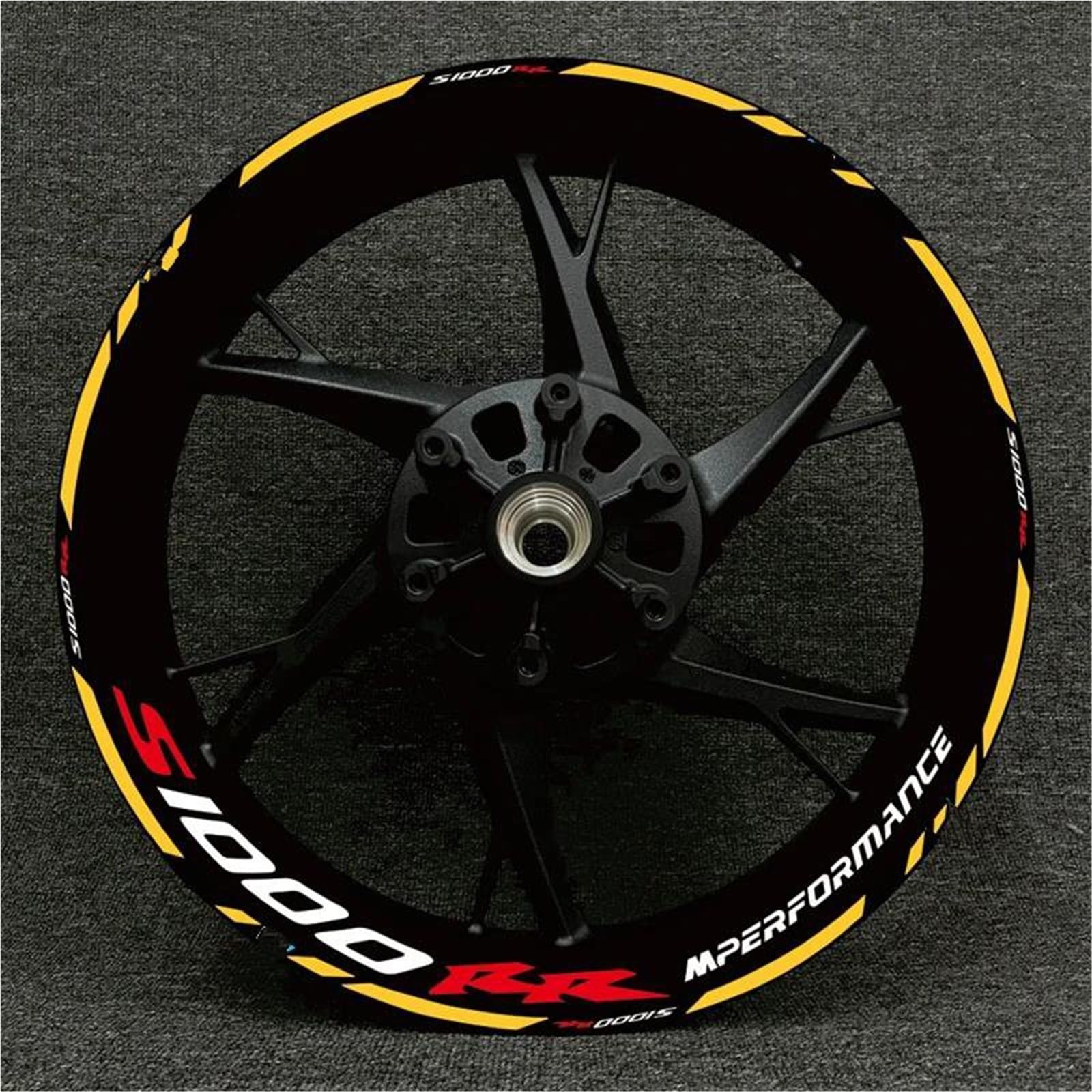 Motorcycle Racing Equipment Wheel Tire Rim Decoration Adhesive Reflective Decal Sticker for BMW S1000XR S1000R 1000RR Decorative(Color24)