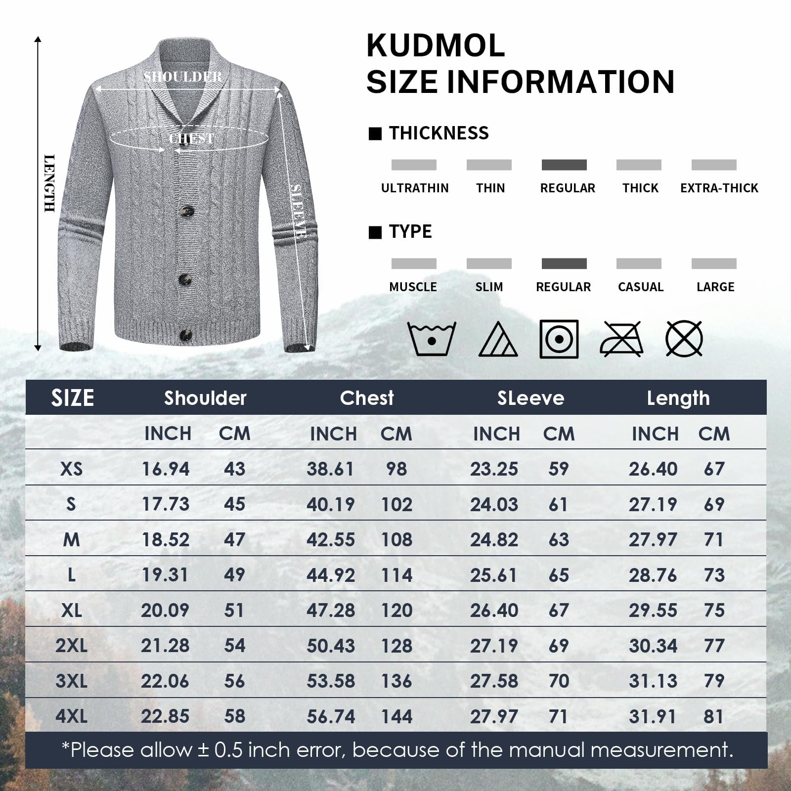 Cardigan Gilet Homme avec Boutons pour Hiver Chaud Col Châle Pull Veste en Maille Chandail Chaud Slim Fit Épais Tricot Polaire