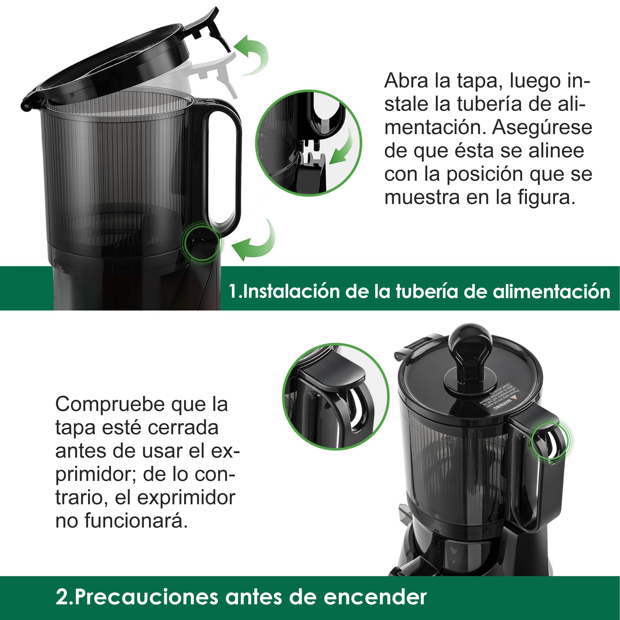 Fretta Extractor de Zumos y Verduras,Apertura de 135 MM y Capacidad de 1,8 L,Licuadora Prensado en Frio para Frutas y Verduras Enteras,250 W Juicer Machine, Sin BPA, Incluye 2 Vasos(Gris, 1, 8L)