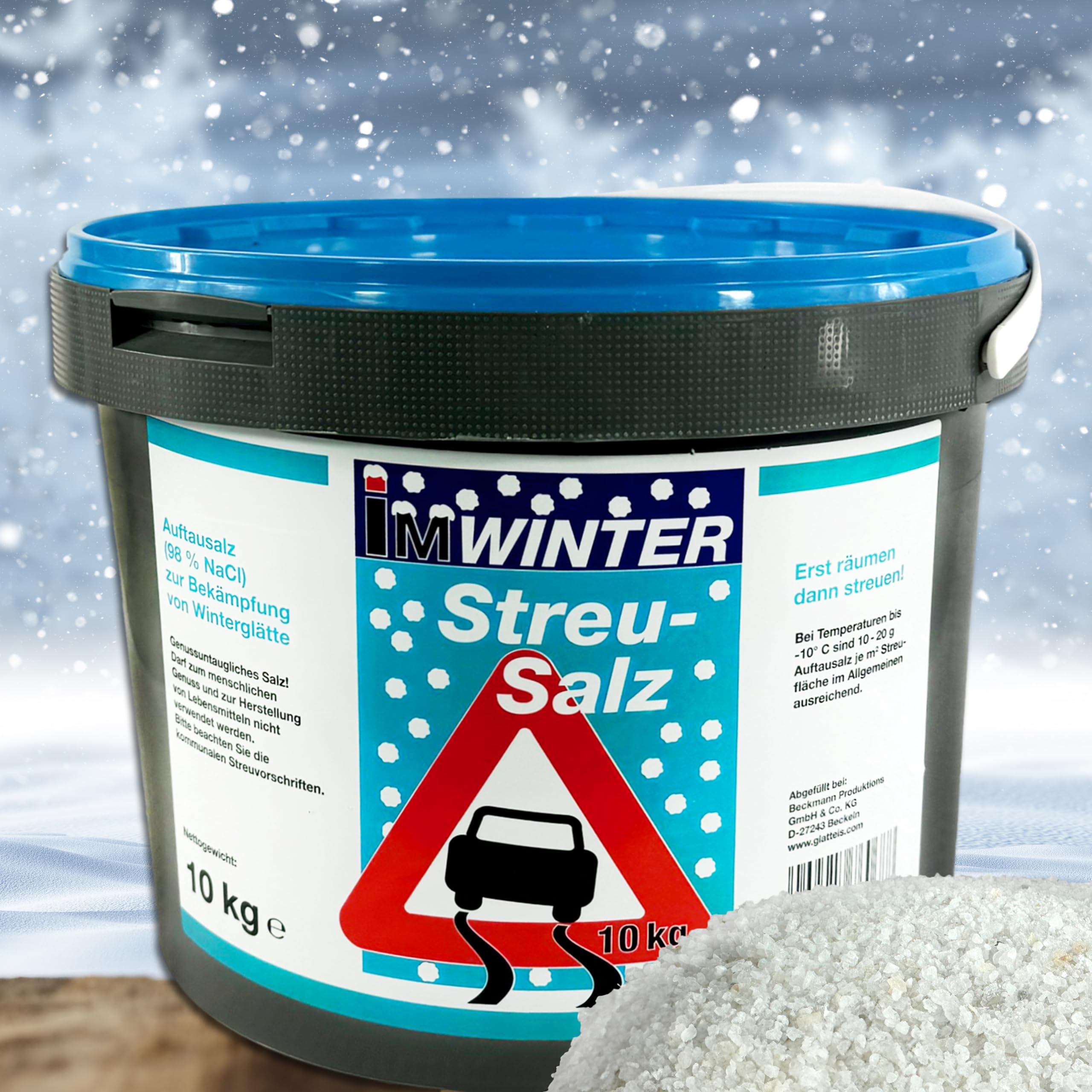 En invierno, 10 kg de sal de deshielo para descongelar, nieve, hielo, servicio de limpieza