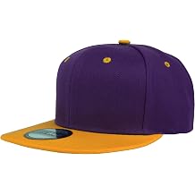 Gelante Snapback Hats for Men - Flat Bill Brim Baseball Cap Hat - Plain Blank Adjustable