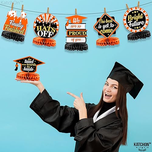 Miniatura 7 de KatchOn, Centros de mesa de graduación verdes para mesas 2023  Paquete de 9  Centros de mesa de graduación de panal para decoraciones de graduación