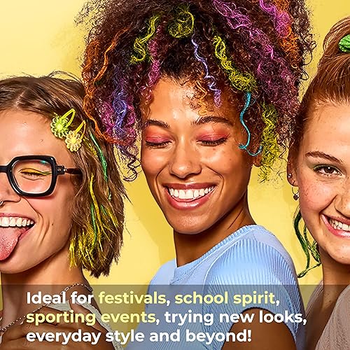 Miniatura 5 de Hally Hair Color temporal para el cabello, Shade Stix (amarillo)  Accesorios de maquillaje para el cabello para niños, adolescentes y adultos  0.4