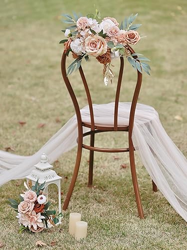 Miniatura 7 de MISSPIN Juego de flores artificiales, flores falsas a granel para bricolaje, ramos de novia, rosas sintéticas, arreglos florales con tallos para