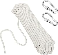 Vista 9 de KEILEOHO Cuerda de algodón blanco de 328 pies y 1/4 de pulgada, cuerda de tendedero, cuerda de atrapasueños para tejer artesanalmente, cuerda