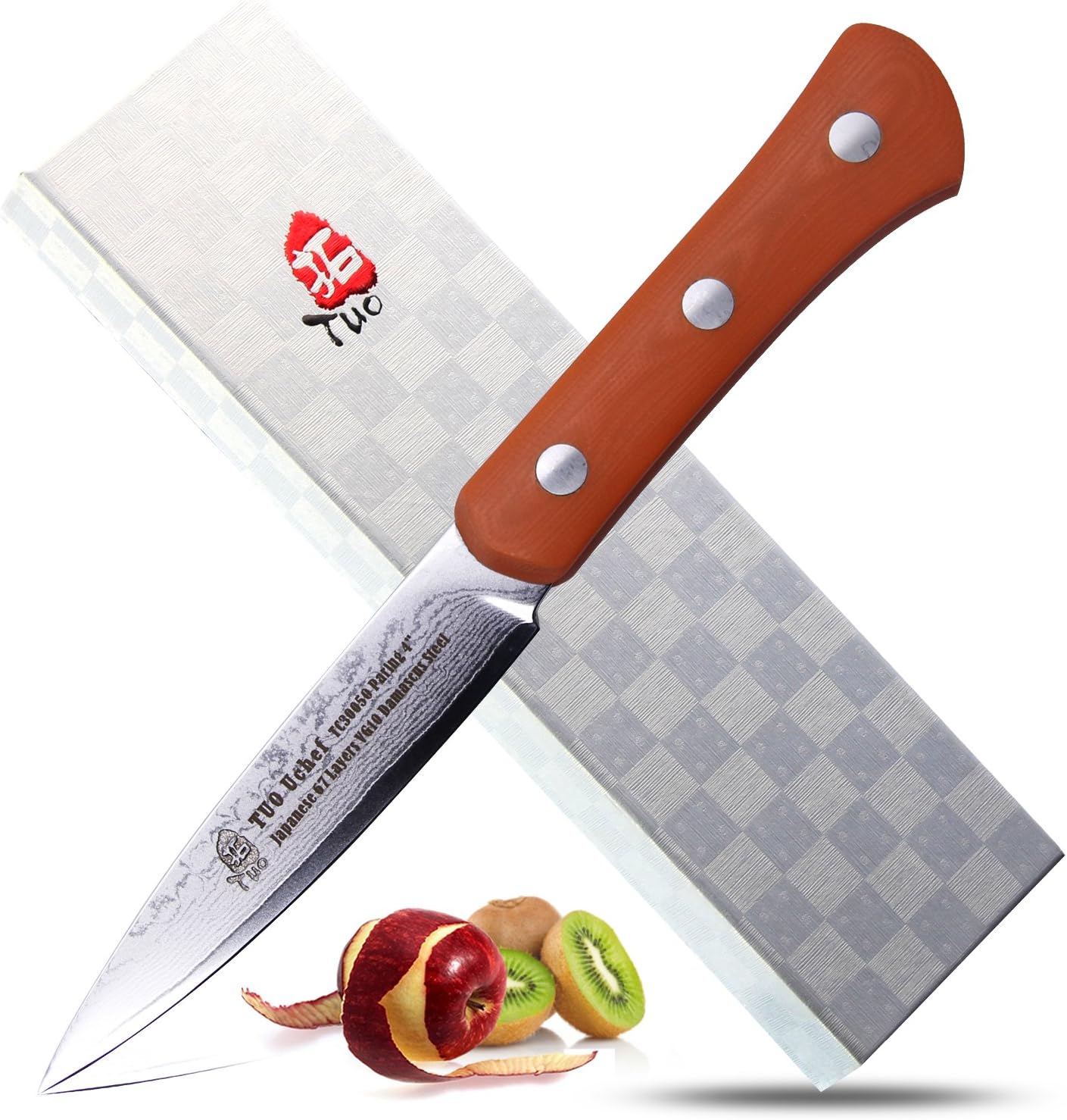 TUO Cutlery TC3005O Uchef 3.5" Damascus Paring Knife