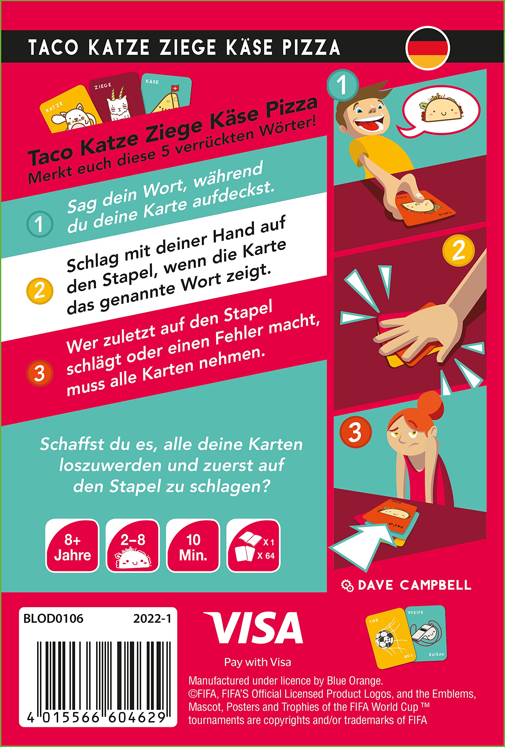 Asmodee Taco Katze Ziege Käse Pizza (IN GERMAN