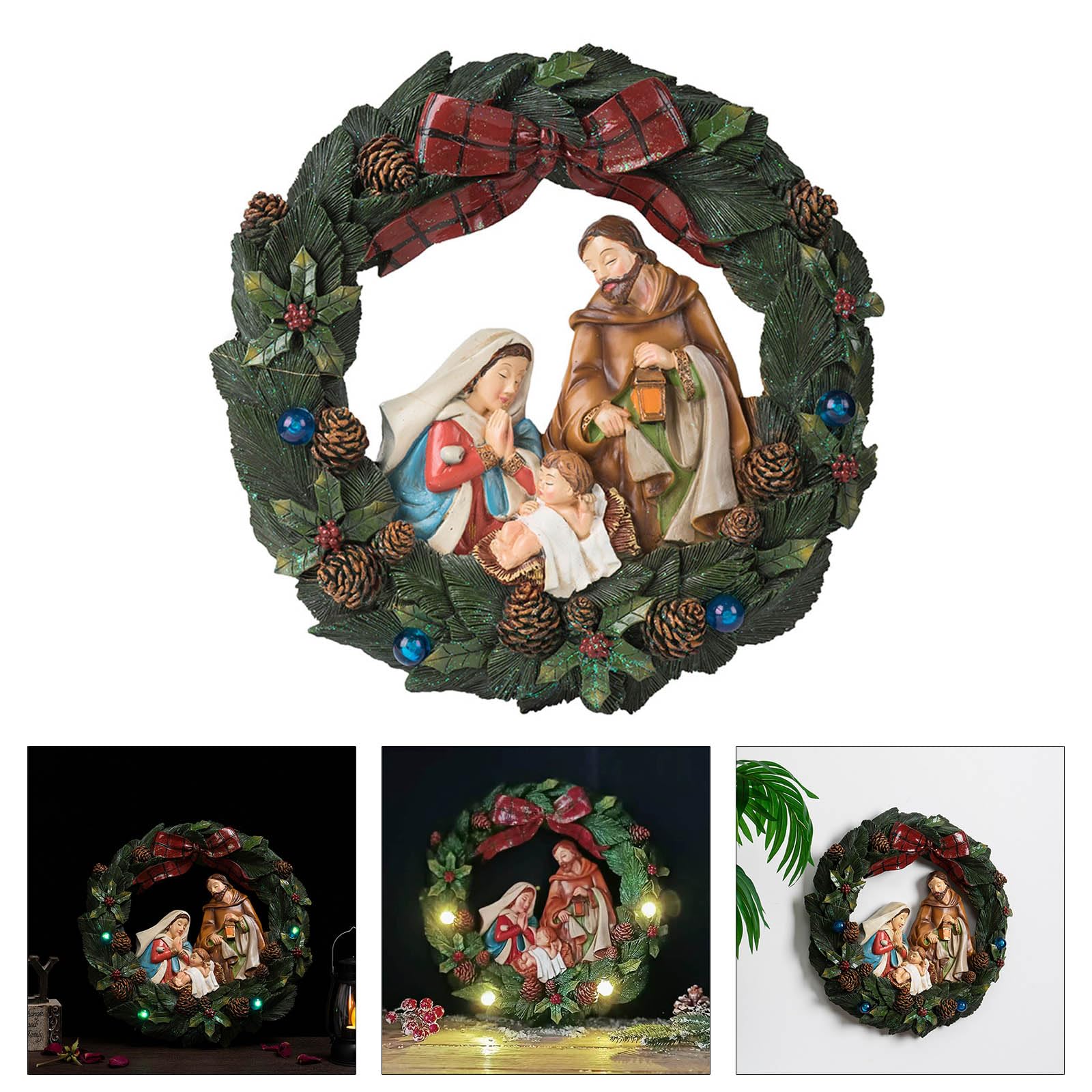 Guirnalda de Navidad multiusos luminosa con diseño de decoración rápida para paredes de puertas y decoraciones creativas para el hogar. Decoración de pared duradera para festivales