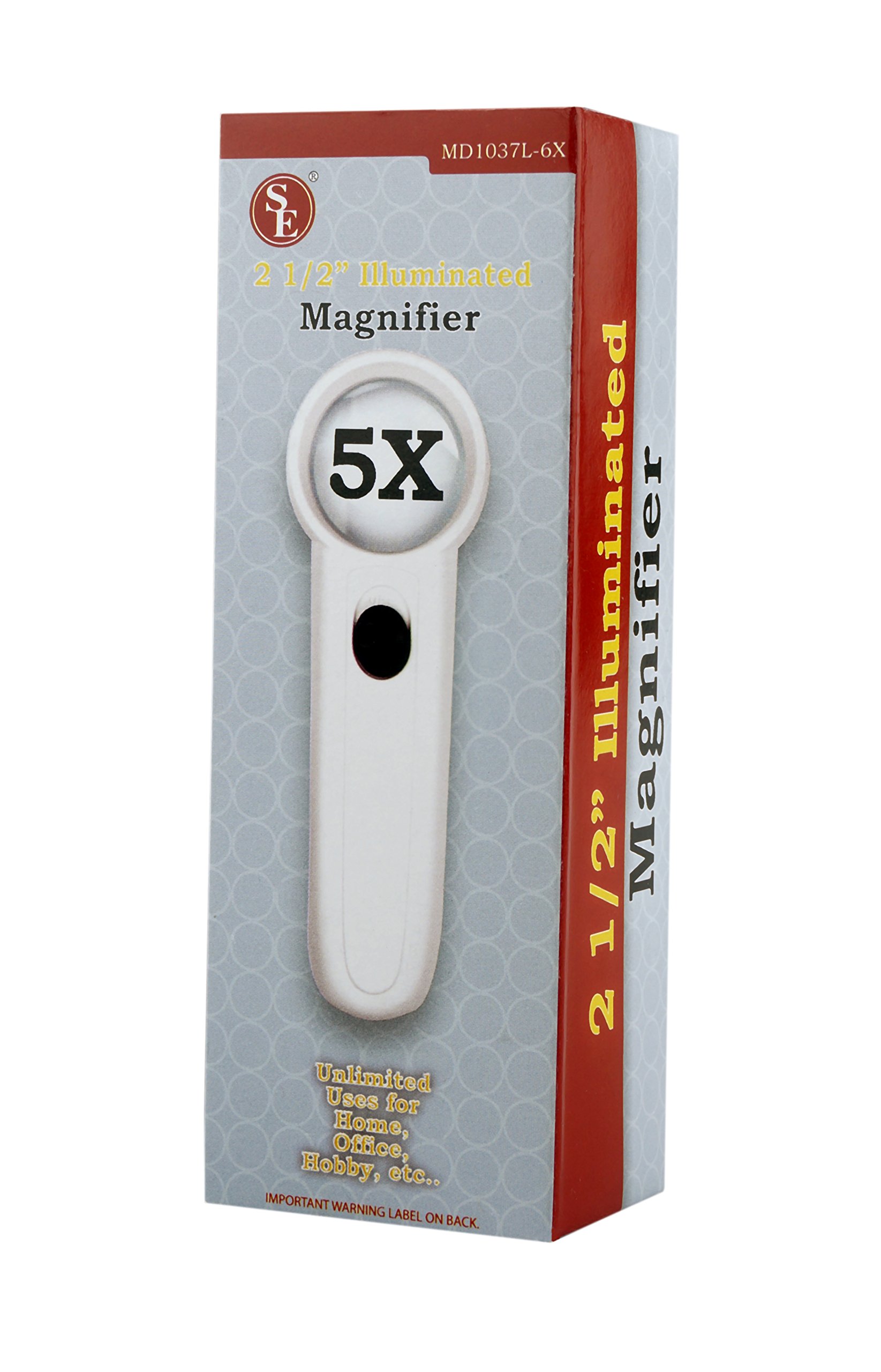 SE 2-1/2" Illuminated Magnifier with 5x Magnification - MD1037L-6X - Image 2