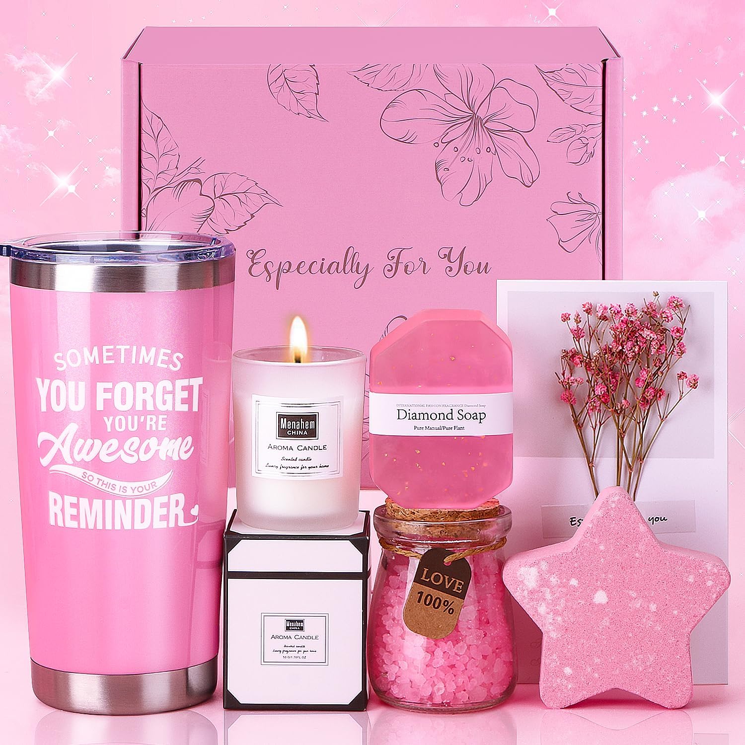 Birthday Pamper Gifts for Women, Unique Self Care Package Relaxation
