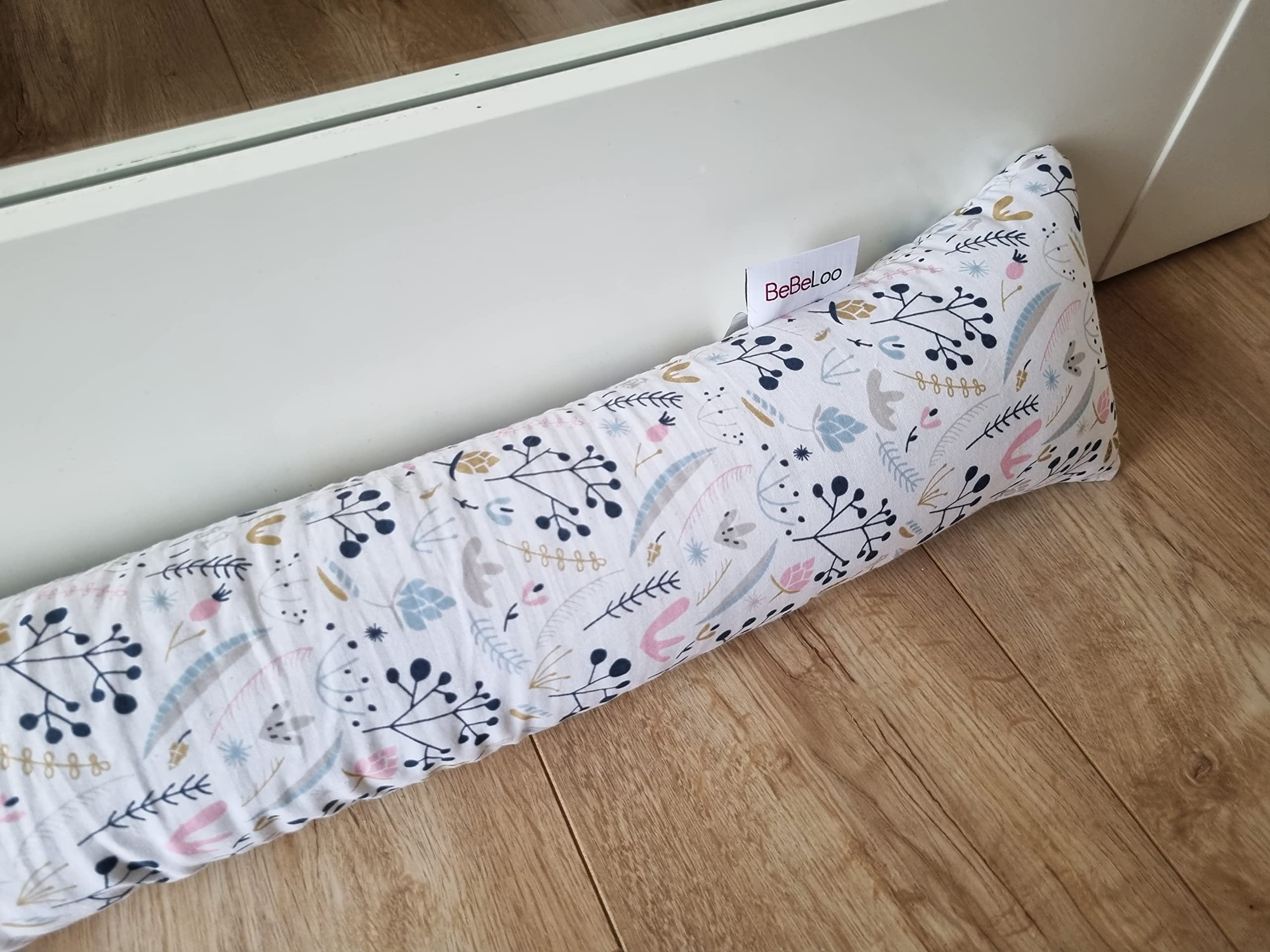 Zugluftstopper Durchzugstopper Windstopper für Türen und Fenster Luftzugstopper für Tür Türschlange Türrolle Baumwollstoff (Vogelbeere, 150 cm)