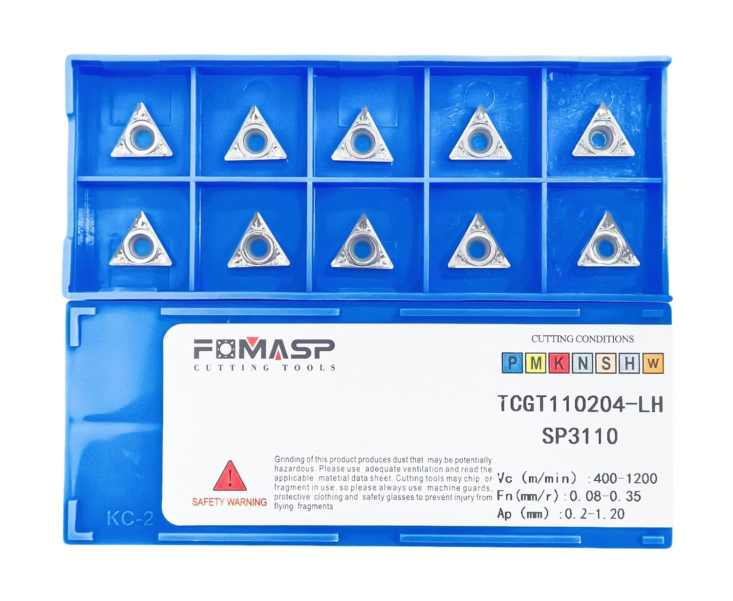 Carbide Inserts for Aluminum TCGT21.51 / TCGT110204-LH for Turning Cutting Tools,10Pcs.