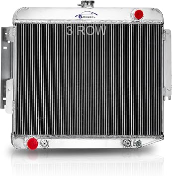 3 Row Core Aluminum Radiator for 1966-1969 Dodge Charger 500 R/T 6.3L 7.2L Big Block All Aluminum Radiador 1967 1968 for Dodge Radiators