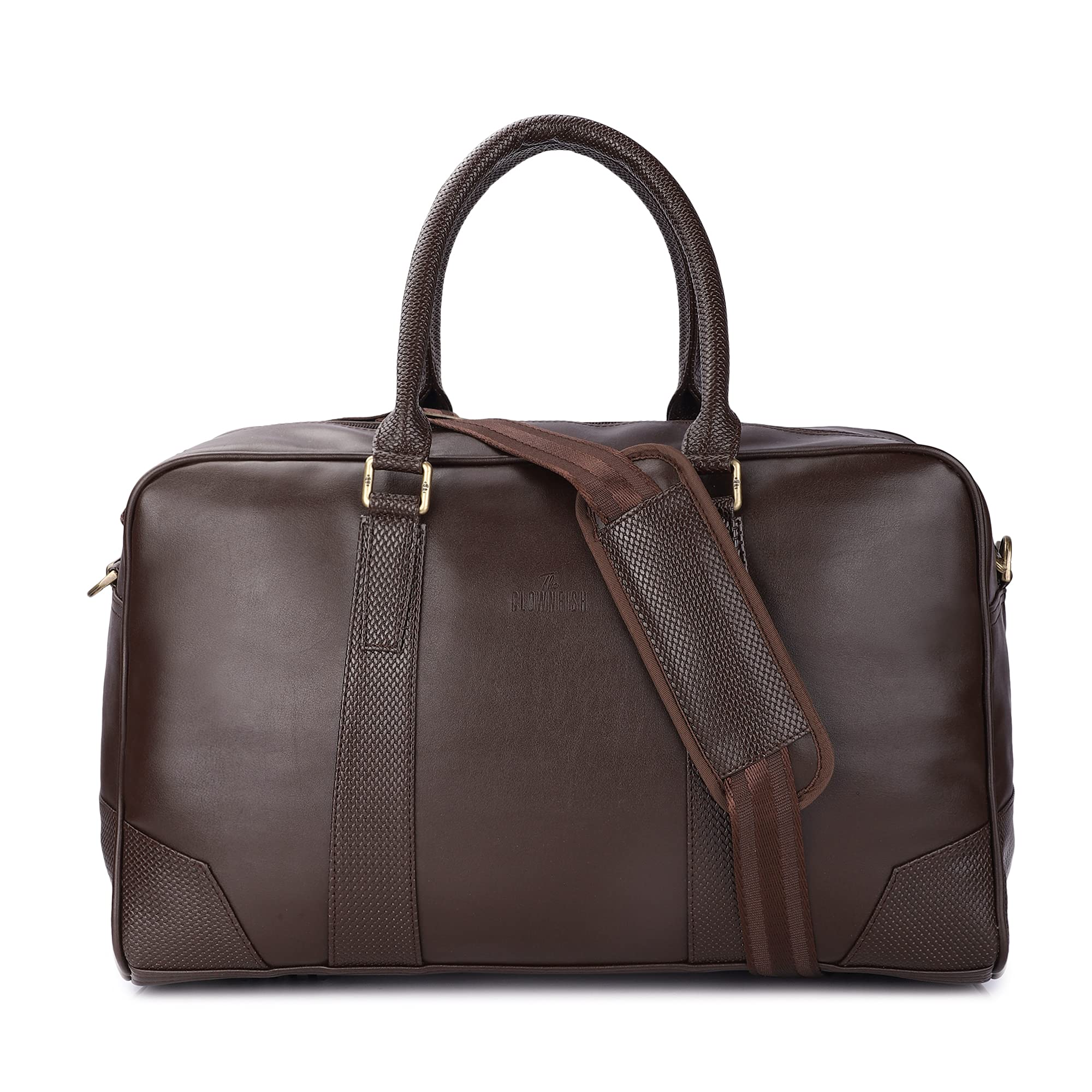 See full amazon price history chart for The Clownfish Reagan 28 litres Unisex Faux Leather 15.6 inch Laptop Travel Duffle Bag (Dark Brown) The Clownfish Reagan 28 litres Unisex Faux Leather 15.6 inch Laptop Travel Duffle Bag (Dark Brown) (B09D9GX24W) Amazon Price History, Amazon Price Tracker