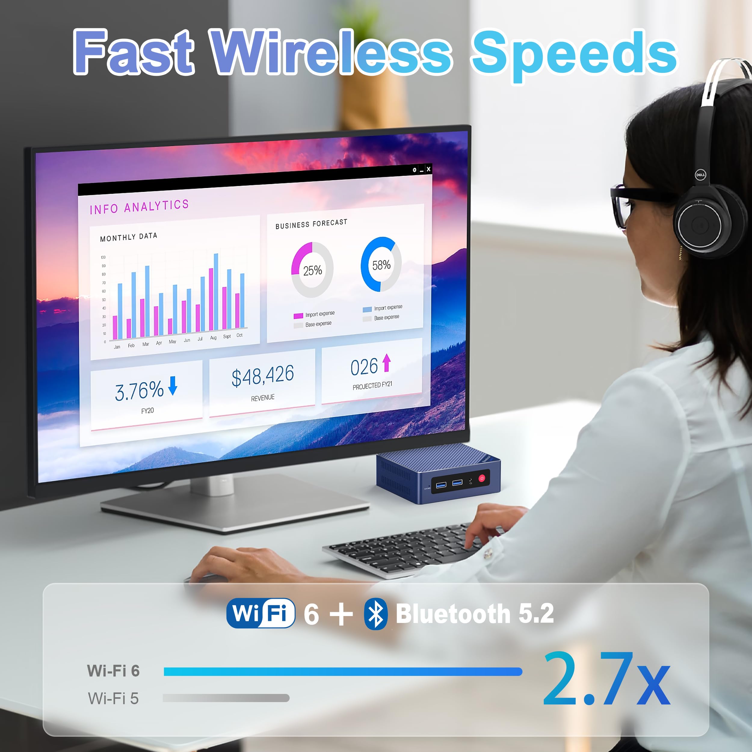 Beelink Mini PC, Mini S12 Pro Intel 12th N100(Up to 3.4GHz) Mini