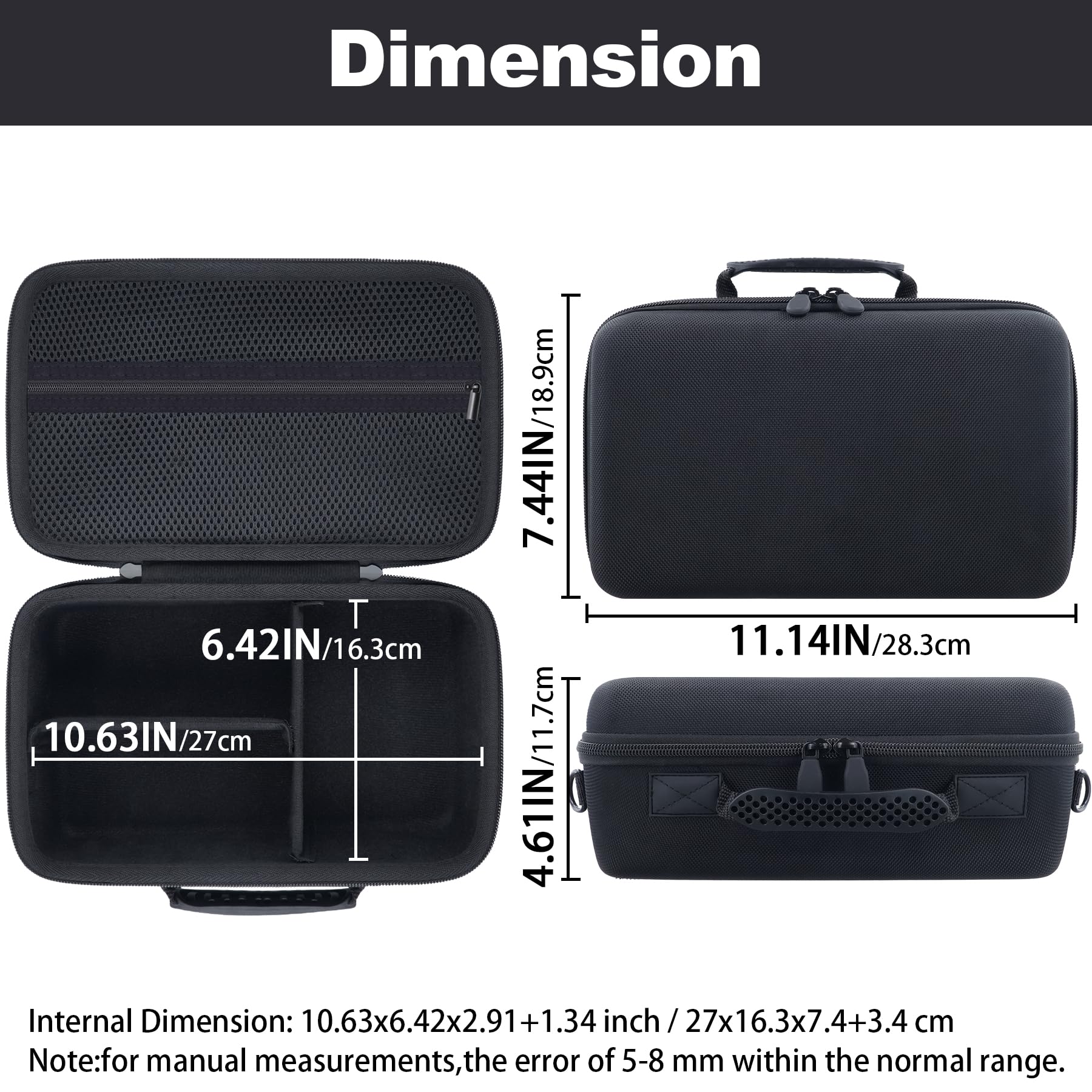 Khanka pour Canon EOS Rebel 2000D/4000D/1300D/R50/R100/R5/R7/R8/R6 Mark II/250D Appareil Photo DSLR - Boîtier de Transport Rigide, Housse de Voyage pour Canon EOS DSLR , Boîtier Uniquement (Noir)